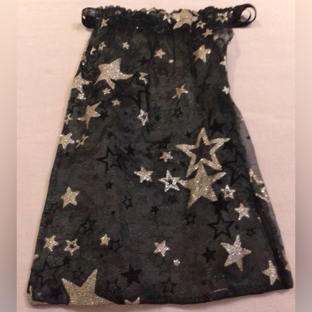 Mac black shimmer star Cosmetics Large Gift Bag 13” x 8”